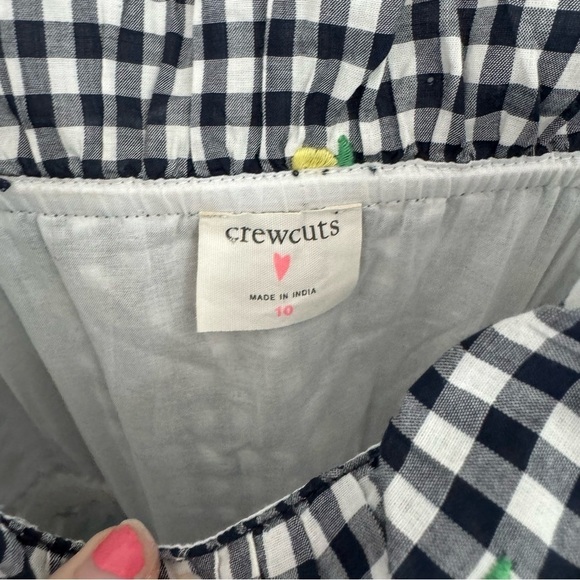 Crewcuts JCrew Gingham Tie-Shoulder Lemon Dress Size 10. EUC! - Picture 5 of 8